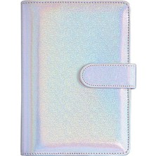 Luoxinguo Pembe Çanta A7 A5/a6 Pu Acıbadem Kurabiyesi Lazer Glitter Gevşek Yaprak Kapak Bağlayıcı Süt Defterleri Sert Kapak Dolum Dergisi Gezginler Deri Kapak (Yurt Dışından)