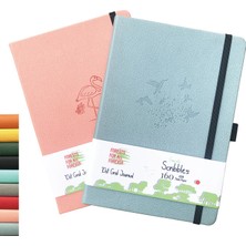 Luoxinguo Mor Noktalı 160 Sayfa Buke Bullet Dot Grid Defter Noktalı Günlük Çizim SKETCHBOOK-160GSM Kağıt, Iç Cep, Numaralı Sayfa P1- P160 (Yurt Dışından)