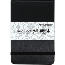 Luoxinguo Siyah Dizüstü Potentate Taşınabilir Eskiz Defteri 300GSM Seyahat Suluboya Kitabı El Yazısı Kitabı Suluboya (Yurt Dışından)