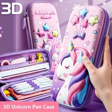 Luoxinguo Dino Küçük Pembe Unicorn Kalem Kutusu Eva 3D Kalem Kutusu Kırtasiye Organizatör Okul Malzemeleri Kawaii Cetvel Silgi Tutucu Hediye Kese Ins Depolama (Yurt Dışından)