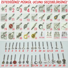 Leblebi Tesbih 0.6 Delim Imame Kalem Işçilikli Ateş Kehribar Tesbih LT1044