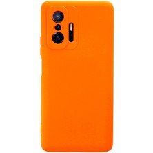 Case World Xiaomi Mi 11T Kapak Içi Kadife Kamera Korumalı Lansman Silikon Kılıf - Turuncu