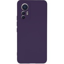 Caseart Xiaomi Mi 12 Lite Kapak Içi Kadife Kamera Korumalı Lansman Silikon Kılıf - Mor