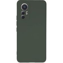 Caseart Xiaomi Mi 12 Lite Kapak Içi Kadife Kamera Korumalı Lansman Silikon Kılıf - Yeşil