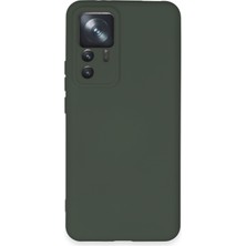 Kılıfmania Xiaomi Mi 12T Kapak Içi Kadife Kamera Korumalı Lansman Silikon Kılıf - Yeşil