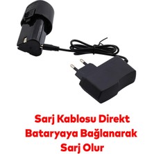 Badem10 Çift Akülü Li-Ion Batarya 12V Çift Vitesli 1300 Mah LED Işıklı Darbesiz Anahtarsız Vidalama