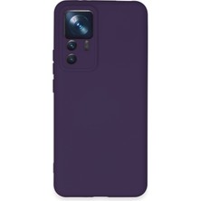 Kılıfmania Xiaomi Mi 12T Pro Kapak Içi Kadife Kamera Korumalı Lansman Silikon Kılıf - Mor
