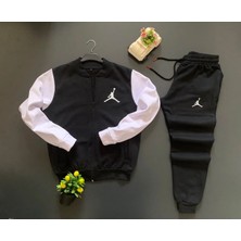 Amor Man Büyük Beden Özel Tasarım Kolej Yaka Tam Fermuarlı %100 Pamuk 3 Iplik Kışlık Erkek Eşofman Takımı