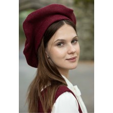 Küçüğüm Butik Kadın Bordo Rengi Kaşe Şapka