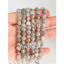 Yaşam Tohumu Labradorit Taşı Yassı Faset Kesim Dizi 6X4MM