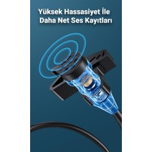 Coofbe Hc Seri 2mt Lightning Profesyonel Yaka Mikrofonu Gürültü Önleyici Yayıncı Yaka Mikrofonu