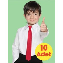 Mood Agenda Unisex 5 - 10 Yaş Çocuk Lastikli Kravat 10 Adet