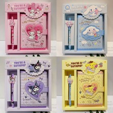 Kuromi Sanrio Pu Defter Seti Kawaii Kuromi Cinnamoroll My Melody Karikatür Günlük Haftalık Planlayıcı Gündem Kırtasiye Ofis Okul Malzemeleri (Yurt Dışından)