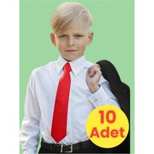 Mood Agenda Unisex 5 - 10 Yaş Çocuk Lastikli Kravat 10 Adet