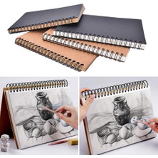 Kraft -Kraft Kağıt Defter Planlayıcısı Çizim Boyama Profesyonel Sığır Kartı Eskiz Kağıt Kitap Okul Malzemeleri Kırtasiye Eskiz Defteri (Yurt Dışından)