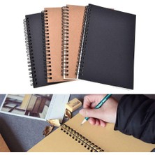 Kraft -Kraft Kağıt Defter Planlayıcısı Çizim Boyama Profesyonel Sığır Kartı Eskiz Kağıt Kitap Okul Malzemeleri Kırtasiye Eskiz Defteri (Yurt Dışından)