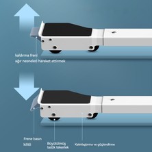 2'li Paket Çamaşır Makinesi Tabanı Kasnak Mobil Sessiz Teleskopik Braket Ev Buzdolabı Mobilya Yükseltme Rafı (Yurt Dışından)