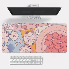 Stil 9 700X400X2MM Büyük Anime Pembe Mousepad Gamer Sevimli Kawaii Xxl Oyun Mouse Pad Kauçuk Otaku Kilitleme Kenar Büyük Moda Dizüstü Dizüstü Bilgisayar Masası Mat (Yurt Dışından)