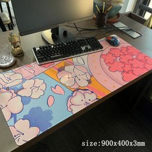 CN0321 700X300X2MM Büyük Anime Pembe Mousepad Gamer Sevimli Kawaii Xxl Oyun Mouse Pad Kauçuk Otaku Kilitleme Kenar Büyük Moda Dizüstü Dizüstü Sümen (Yurt Dışından)