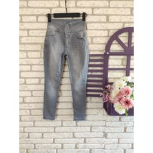 PixSula Yüksek Bel Likralı Jean Pantolon 90 cm