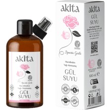 Akita % 100 Doğal Yağı Alınmamış Gül Suyu Cam Şişe 100 ml