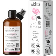 Akita % 100 Doğal Yağı Alınmamış Gül Suyu Cam Şişe 100 ml