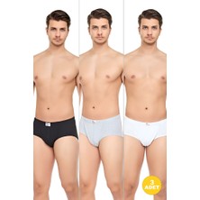 Erkek Pamuklu Konforlu Esnek Slip Külot 3'lü Paket