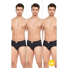 Erkek Pamuklu Konforlu Esnek Slip Külot 3'lü Paket