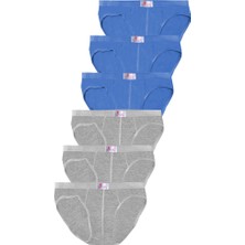 Erkek 6'lı Ekonomik Karışık Slip Külot - Özel Paketinde