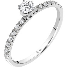 Sirius Pırlanta F Renk Toplam 0,30 Karat Pırlanta Tektaş Yüzük 0431R0030