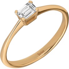 Sirius Pırlanta E Renk 0,30 Karat Emerald Kesim Pırlanta Tektaş Yüzük 0431R0033