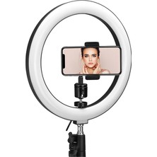 Gaman 10 Inç 140 cm Tripodlu Ring Light 5500K Led Işıklı Tripod Selfie Makyaj Işığı AS-SF200