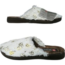 Gezer Kadın Beyaz Peluş Ev Içi Terlik GZRR32-998