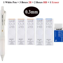 0.3mm Beyaz Set A Uni Alpha-Gel Anahtarı Mekanik Kurşun Kalem, Tutma Kuru Toga Otomatik 0.3 0.5 mm Yumuşak Rahat Kavrama M5-1009GG Sınırlı Üretim (Yurt Dışından)