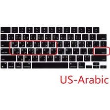 Arapça-Abd Ince Tpu Klavye Kaplaması Için Macbook Air M2 2022 A2681 Ab Abd Ingilizce Ispanyolca Rusça Fransızca Arapça Klavye Kapağı Dizüstü Cilt (Yurt Dışından)