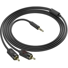 Coofbe Hc Seri 1.5mt 3.5mm Jack To Rca Kablo Rca Stereo Ses Sistemi Kablosu Kopmaz Kablo