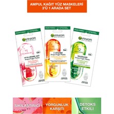 Garnier Ampul Kağıt Maske Seti Hyaluronik, C Vitamini ve Niacinamide 15 gr