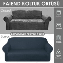 Faiend antrasit Koltuk Kılıfı lastikli balpetek kanepe Takımı Çekyat Örtüsü (3+3+1+1) Tam kaplama kılıf koltuk örtüsü