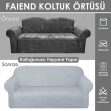 Faiend açık-gri Koltuk Kılıfı lastikli balpetek kanepe Takımı Çekyat Örtüsü (3+3+1+1) Tam kaplama kılıf koltuk örtüsü