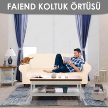 Faiend Krem Koltuk Kılıfı lastikli balpetek kanepe Takımı Çekyat Örtüsü (3+3+1+1) Tam kaplama kılıf koltuk örtüsü