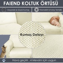 Faiend Krem Koltuk Kılıfı lastikli balpetek kanepe Takımı Çekyat Örtüsü (3+3+1+1) Tam kaplama kılıf koltuk örtüsü