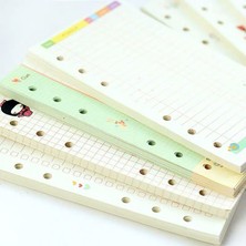 Not Not A6 45 Yaprak Kawaii A5 A6 Gevşek Yaprak Defter Kağıdı Dolum Spiral Ciltleyici Dizin Iç Sayfalar Aylık Haftalık Günlük Planlayıcı Gündem (Yurt Dışından)