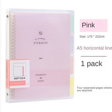 A5 Pembe B5 A4 A5 Yüksek Kaliteli Ciltli Defter Gevşek Yaprak Spiral Defter Kağıt Günlüğü Çıkarılabilir Basit Kalınlaşmış Bobin Kabuk Defter (Yurt Dışından)