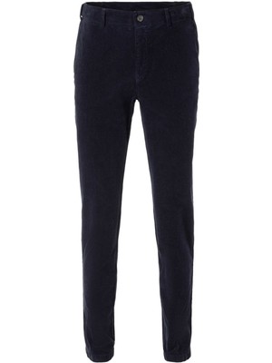 Lacivert Renk Kadife Beli Lastikli Jogger Pantolon