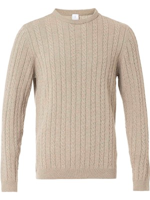 Boris Becker Bej Renk Saç Örgü Kaşmir Triko