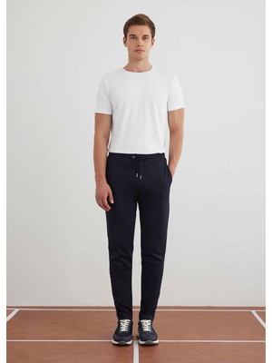 Lacivert Renk Örme Kumaşdan Jogger Pantolon