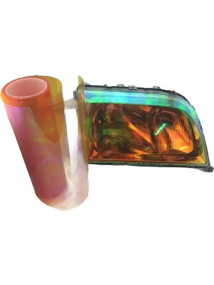 Tiger Marketing Turuncu Renk Far Stop Filmi Folyosu Kaplama Şeffaf Dayanıklı Kaliteli 2 Metre