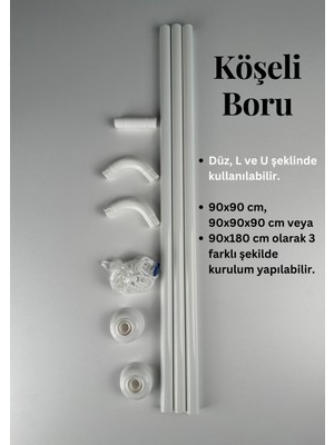 Tropik Home Banyo Köşe (L) Duş Perde Borusu