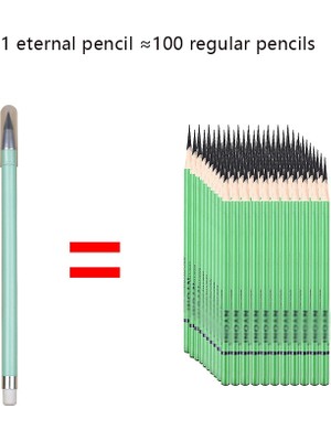 3 Uçlu Yeşil Kalem 3 Uçlu Mürekkepsiz Ebedi Kalem Seti Sınırsız Yazma Mürekkep Yok Hb Kalem Kroki Boyama Aracı Okul Ofis Tedarik Hediye Kırtasiye (Yurt Dışından)