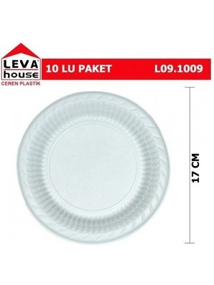 Kumsal Mutfak Kumsal - Leva Plastik Tabak 17  cm  10'Lu - (5-Paket)